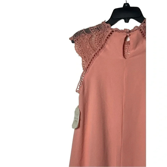 1680. ALTAR’D STATE SLEEVELESS MINI DRESS BOHO STYLE SIZE SMALL NEON CORAL COLOR - Picture 9 of 10